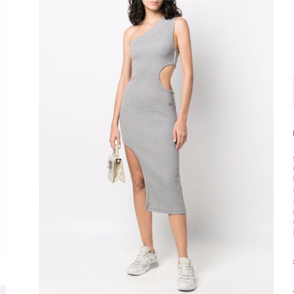 Adidas BLUE VERSION ONE SHOULDER CUT-OUT BODYCON DRESS - Picture 14 of 16
